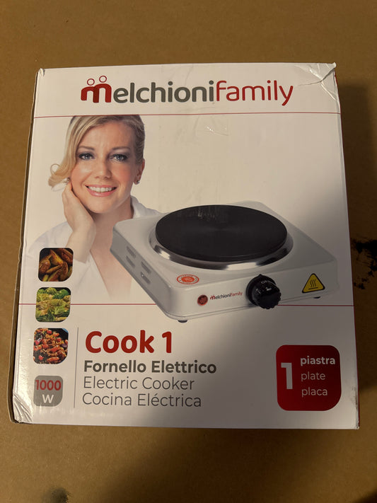 Melchioni Family | COOK1 Elektrokocher, 15,5 cm Gusseisen-Elektroplatte